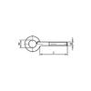 M6 x 20 Threaded Eyelets, Zinc-Plated Steel, 100-Pack view 2
