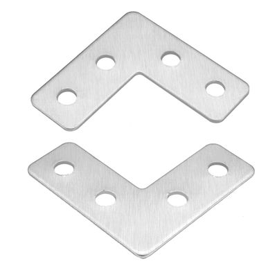 sourcing map 8-Pack 40 x 40 mm L-Shaped Flat Repair Plates