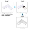 sourcing map 8-Pack 40 x 40 mm L-Shaped Flat Repair Plates view 2