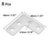 sourcing map 8-Pack 40 x 40 mm L-Shaped Flat Repair Plates view 4