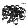 sourcing map 20-Piece 25 mm R-Type Screw-Mount Cable Clips, Black view 2