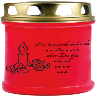 HS Candle Grave Light (Red) - Approx. 48h Burn Time