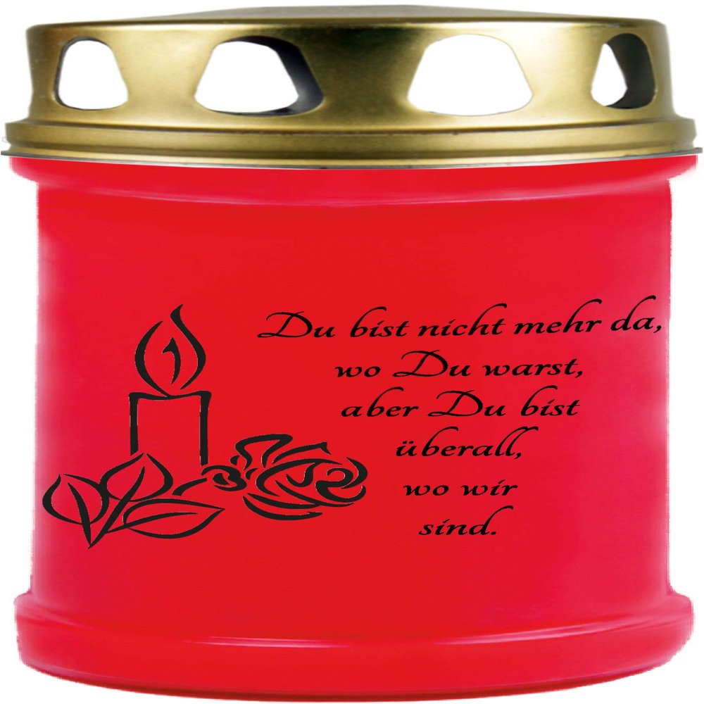 HS Candle Grave Light (Red) - Approx. 48h Burn Time