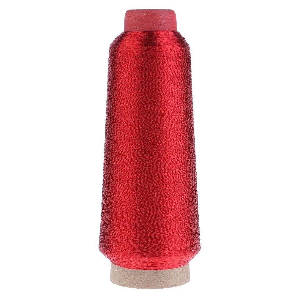 Metallic Embroidery Thread, Glitter Thread Set, Polyester Sewing Thread – Red, 3,000 Meters