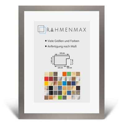 Morena MDF Picture Frame 37 × 73 cm, Anthracite, with Acrylic Glass