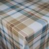 Oilcloth Tablecloth, Checkered Beige, 120 x 150 cm, Washable view 1