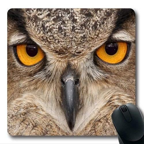 Gaming Mouse Pad with Purdue Owl Design and Stitched Edges