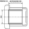OuM 4-Piece U-Bolt Set for 40 x 60 mm Fence Posts view 2