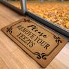 ZQH Doormat with “Please Remove Your Yeezys” Text, Monogram, Welcome Mat (23.6 x 39.9 cm), Fleece Fabric Top with Non-Slip Rubber Backing view 3