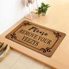 ZQH Doormat with “Please Remove Your Yeezys” Text, Monogram, Welcome Mat (23.6 x 39.9 cm), Fleece Fabric Top with Non-Slip Rubber Backing view 4