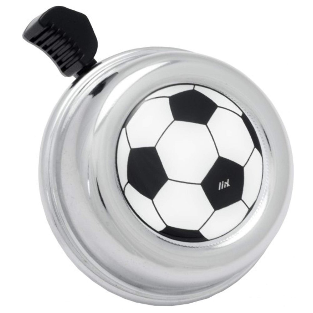 Liix Colour Bell Bicycle Bell, Soccer Ball Chrome, LiixBell