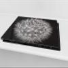 Tempered Glass Cutting Board and Protective Work Surface, SINGLE 60 x 52 cm or DOUBLE—Two 30 x 52 cm Boards, D06 Flowers Series: Dandelion 4 view 2