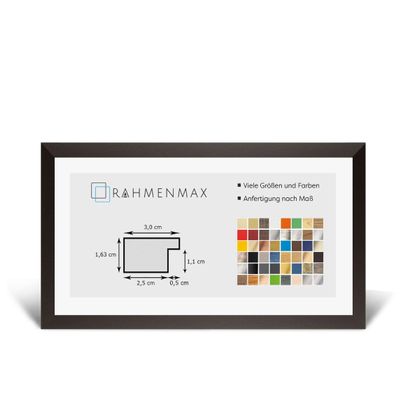 Morena MDF Picture Frame 44 x 96 cm, Brown, with Acrylic Glass