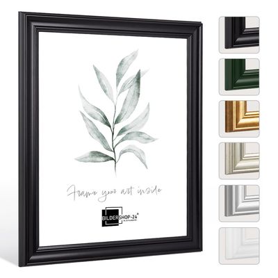 Bildershop-24 Nepal Baroque Picture Frame, 13 x 18 cm, Matte Black