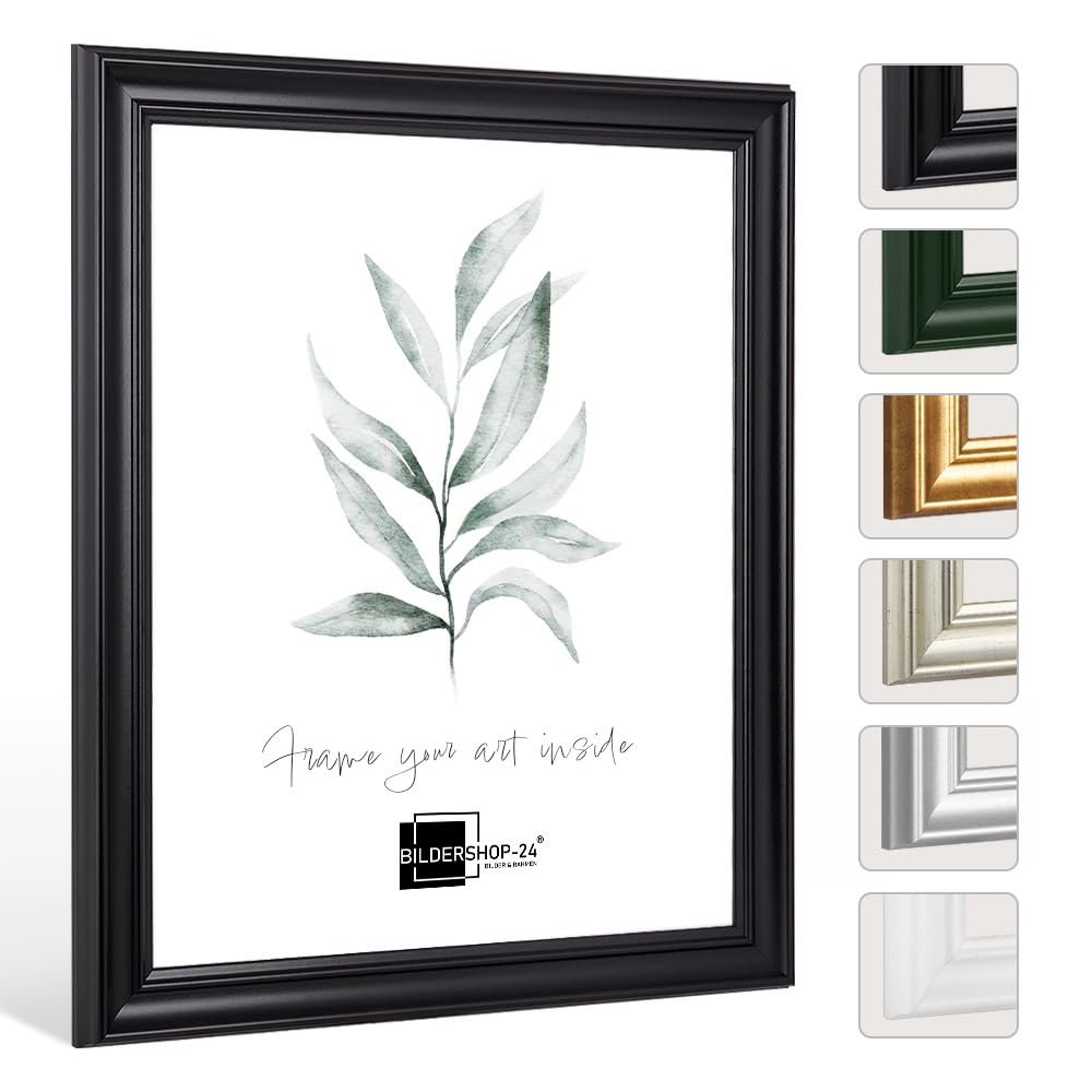 Bildershop-24 Nepal Baroque Picture Frame, 13 x 18 cm, Matte Black