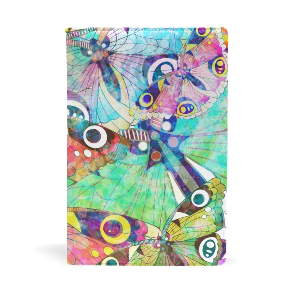 EZIOLY Stretch Book Cover for Most Hardcover Textbooks up to 22.6 x 14.5 cm, Glue-Free Fabric, Wash & Reuse