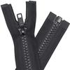 YaHoGa 2-Pack 68 cm #5 Plastic Separating Zippers, 5 mm, Black view 1