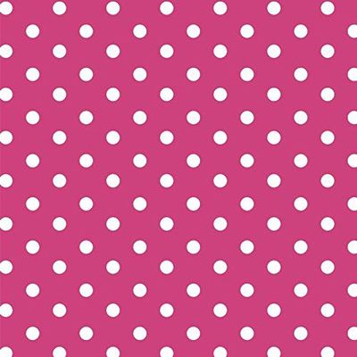 babrause Pink Polka Dot Cotton Poplin Fabric by the Meter, OEKO-TEX, 150 cm Wide, From 0.5 Meter