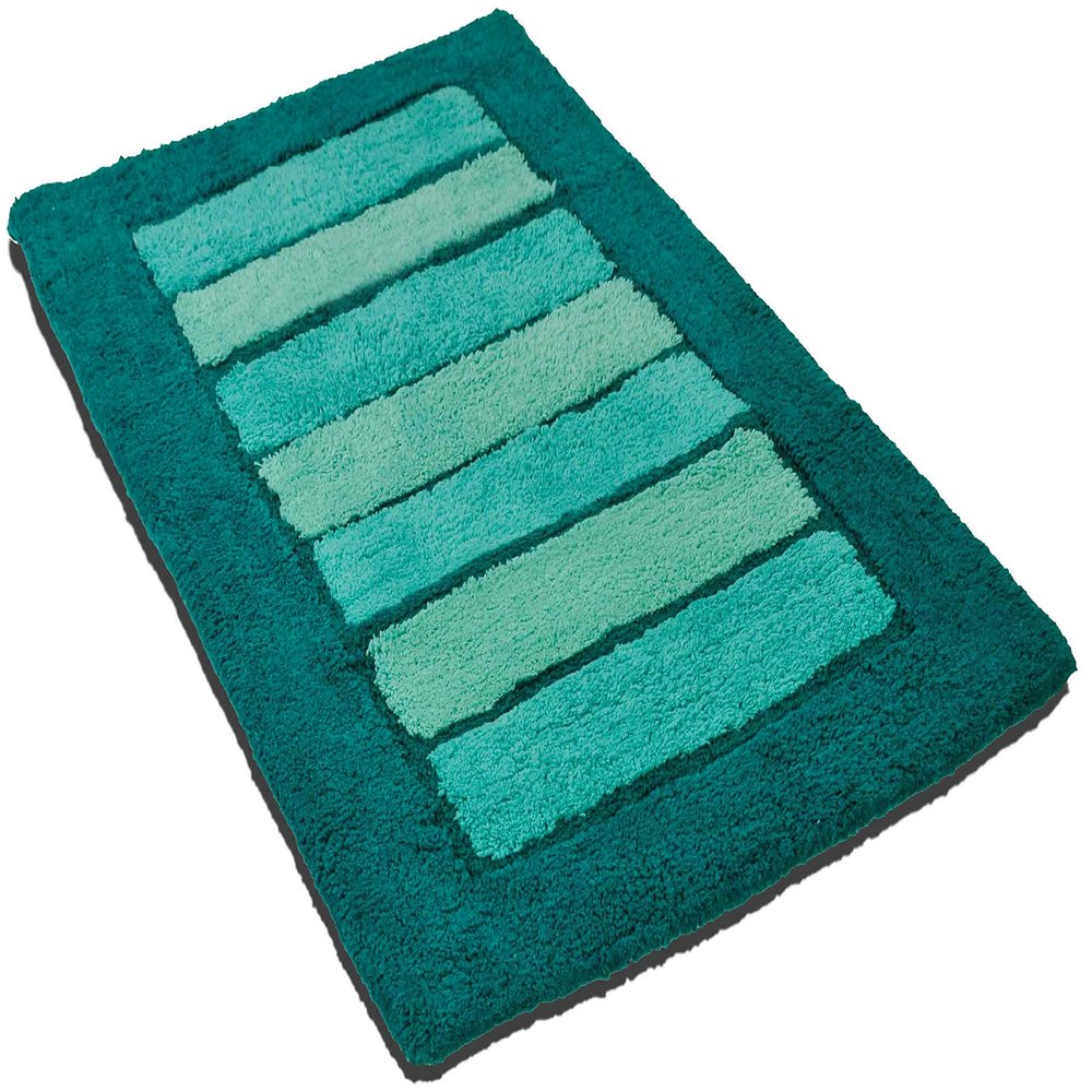 Casatessile LINE TG Non-Slip Cotton Bath Rug, Green, 65 x 130 cm