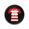 UniGift Gloucester Hardboard Coaster (Rugby Union Design, Color Options), Black, Round view 1