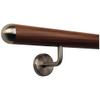 TIBU Ami Walnut Stair Handrail, Angled, with Stainless Steel Brackets, 430 cm view 2