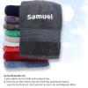 LALALO Personalized Embroidered Bath Towel with Name or Custom Text, 100 x 150 cm, Antique Gray/Brown view 2