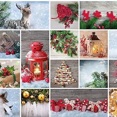 KEVKUS Christmas Oilcloth Tablecloth by the Meter K1032-1, Selectable Shape