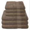 Julie Julsen 6-Piece Towel Set, 3 Bath Towels and 3 Hand Towels, Pure Cotton, 30+ Colors, Walnut view 1