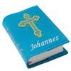 Gotteslob Large-Print Cover, Felt, Cross 4, Embroidered Name, Turquoise view 1