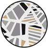 Lily & Her Friends Round Crystal Velvet Rug, Nordic Geometric Triangle Design, Non-Slip, 40 cm view 1