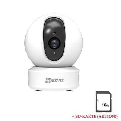 LEICKE CO67112 EZVIZ ez360 Indoor Wi-Fi Camera 720p, Baby Monitor, Two-Way Audio, Motion Detection, Night Vision, Rotatable, White