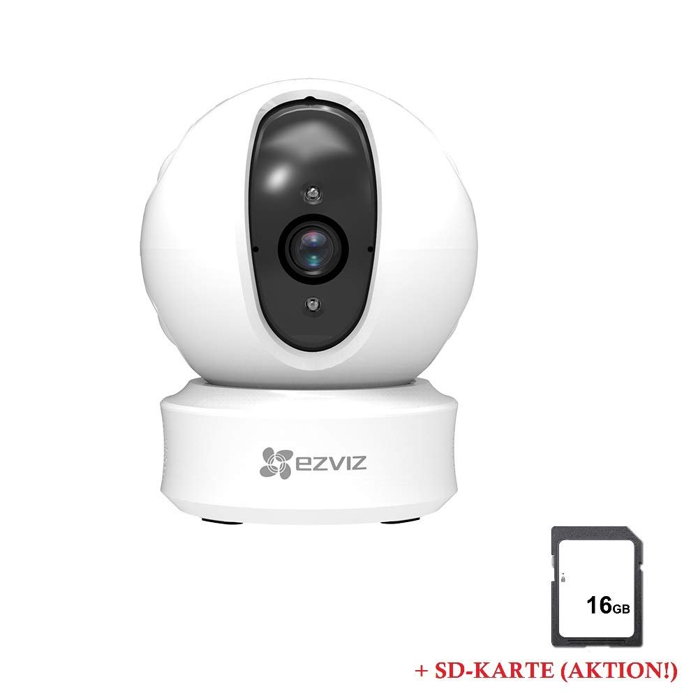 LEICKE CO67112 EZVIZ ez360 Indoor Wi-Fi Camera 720p, Baby Monitor, Two-Way Audio, Motion Detection, Night Vision, Rotatable, White