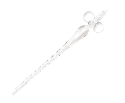 Crystal Glass Calligraphy Pen with Fountain Pen, White