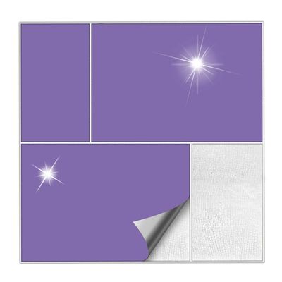 Kiwistar Lavender 43 Glossy Tile Stickers – 14.5 x 24.5 cm – 50 Pieces