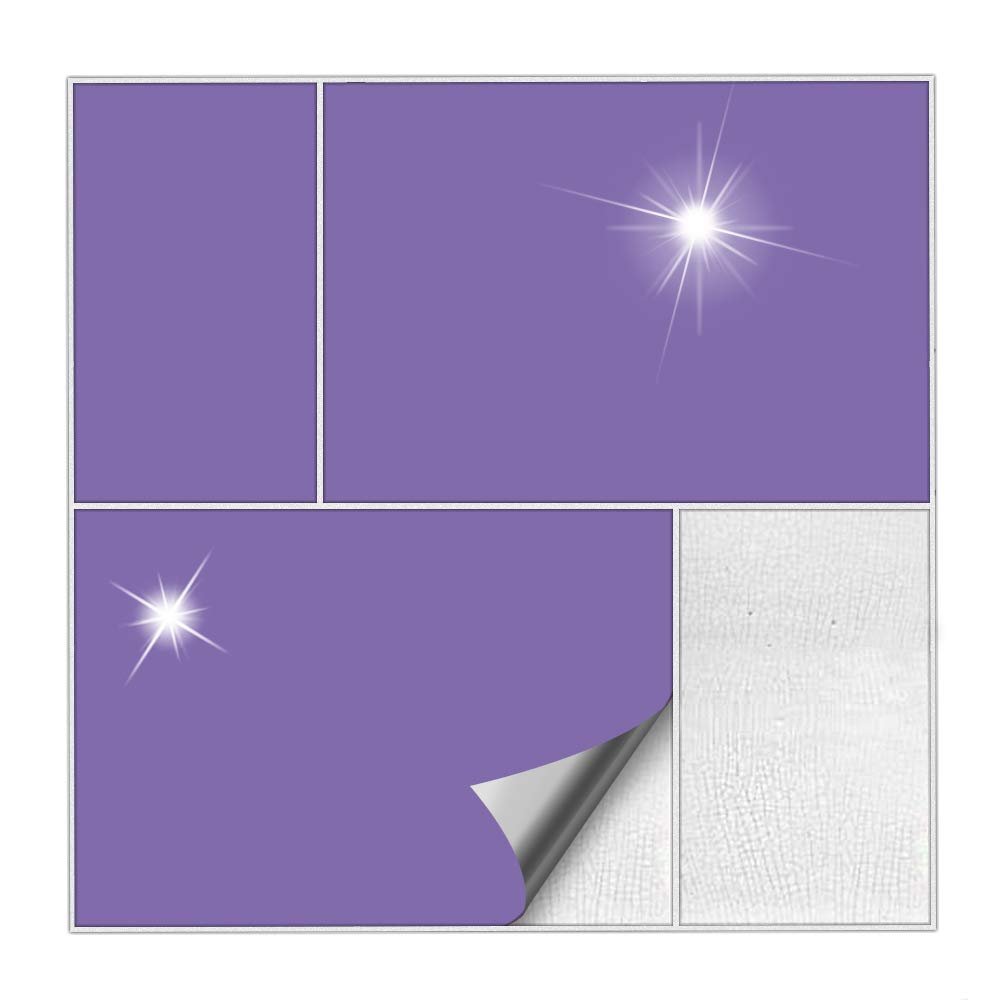 Kiwistar Lavender 43 Glossy Tile Stickers – 14.5 x 24.5 cm – 50 Pieces