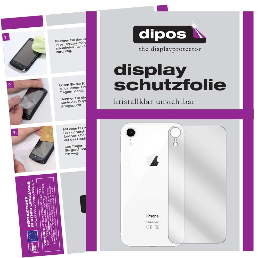 dipos 6x Clear Screen Protector Film for Apple iPhone XR Back