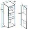 MB Muebles Bonitos Luke V3 Display Cabinet, 40 x 138 x 29 cm, Glossy Melamine, Aluminum Legs, Black view 4