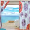 hengpai Social Media Emoticon Patterned Sheer Curtain Panels, 2-Piece, Long Window Treatments view 4