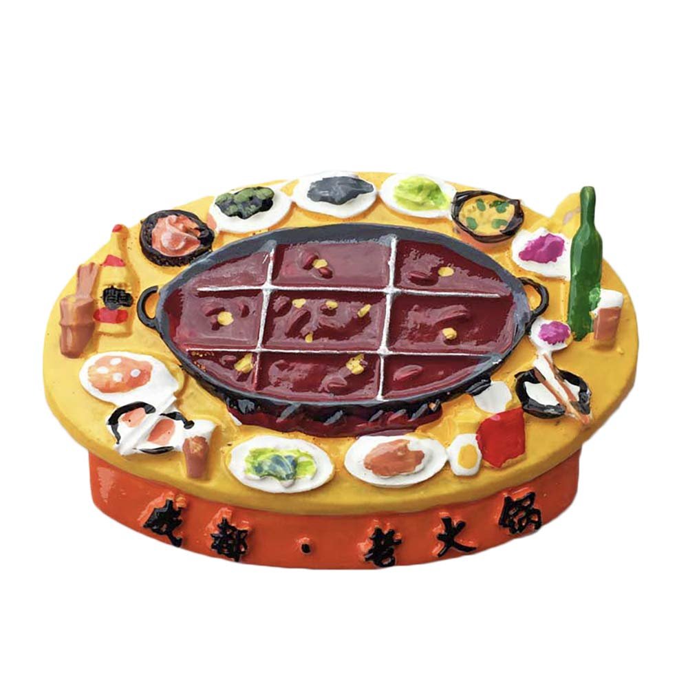 Chengdu China 3D Hot Pot Refrigerator Magnet, Tourist Souvenir