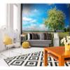 Fleece Photo Wallpaper TREE IN MEADOW 375 x 250 cm | Paste Included view 1
