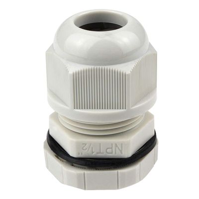 50-Piece 1/2-Inch IP69K Nylon Cable Glands, Gray