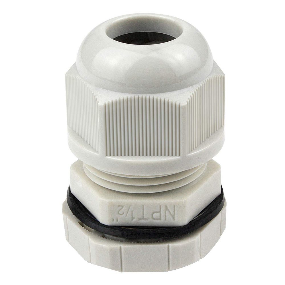 50-Piece 1/2-Inch IP69K Nylon Cable Glands, Gray