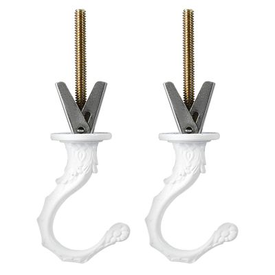 Sourcing Map Wall Hooks, White, 2-Pack