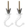 Sourcing Map Wall Hooks, White, 2-Pack view 1