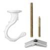 Sourcing Map Wall Hooks, White, 2-Pack view 3