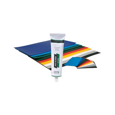 Lysel Tarp Repair Kit PVC Patches and PVC Adhesive RAL 7016 Anthracite Gray
