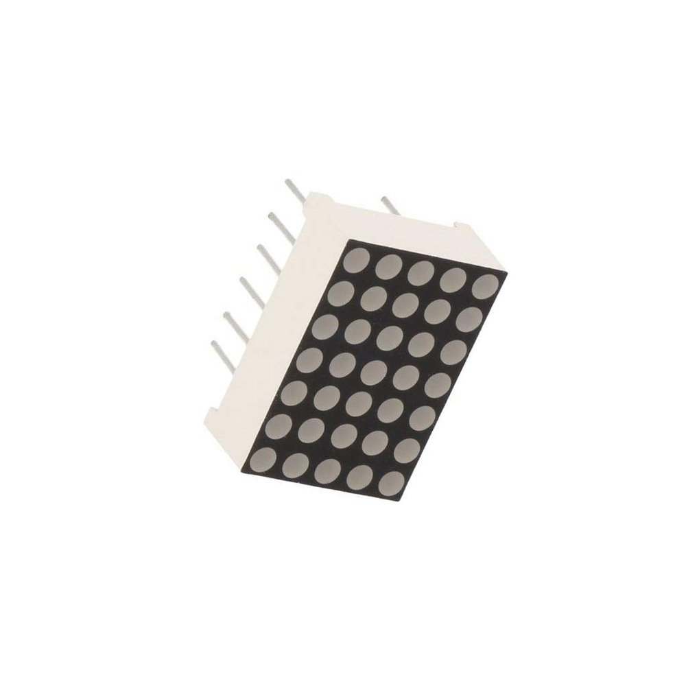 FYM-7571AUHR-11 Display: 5x7 Red LED Matrix, 30–60 mcd, Cathode, 12.7 x 17.8 x 6.3 mm