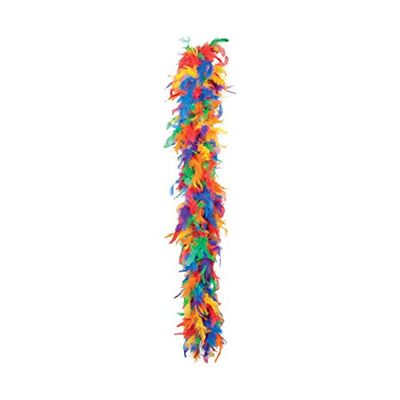 PARTY DISCOUNT Rainbow Feather Boa, approx. 180 cm long