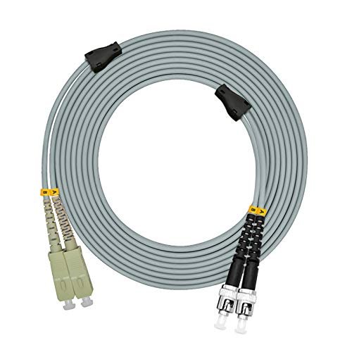 Jeirdus Duplex 50/125 OM2 Multimode Fiber Optic Jumper Patch Cable, 150 m/492 ft, SC-ST