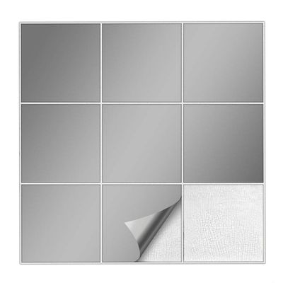 Kiwistar Tile Stickers, Silver Gray 90 Satin-Matte, 30 x 30 cm, 25 Pieces